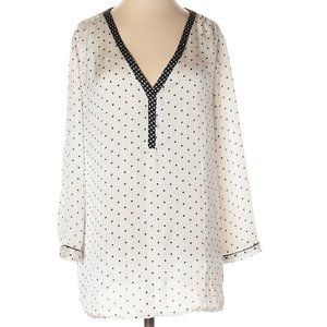 The Limited Satin top tunic blouse with polka dots